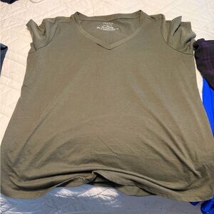 Torrid Olive Green V-Neck Top